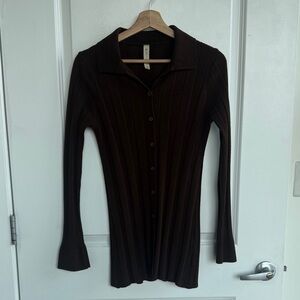 ‘More to Come’ from Revolve Brown Ribbed Women's Sweater top